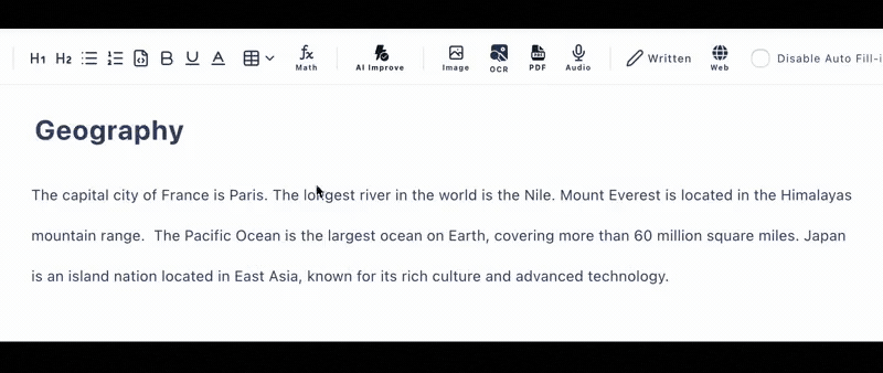 Cloze test generator - Watch how easy it is to create gap fill worksheets from text in seconds